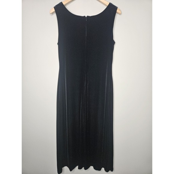 Coldwater Creek Dress 10P Black Velvet Elegant Whimsigoth Dark Romantic Witchy - Picture 7 of 13